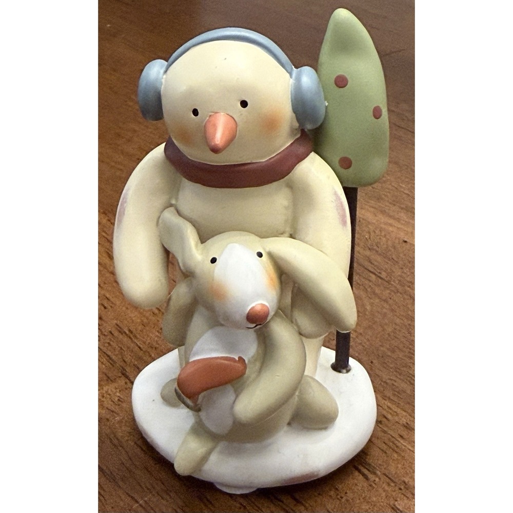 Bonnie Lynn Russ Peace in the Meadow Figurine with Bunny Rabbit 3.5" Tall Rare